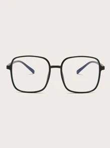 1 paire de lunettes carrées à la mode et minimalistes pour femmes avec verres transparents, pour la lecture quotidienne, les jeux, la télévision et les téléphones. Accessoires de lunettes transparentes pour femmes