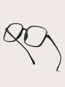 1 paire de lunettes carrées à la mode et minimalistes pour femmes avec verres transparents, pour la lecture quotidienne, les jeux, la télévision et les téléphones. Accessoires de lunettes transparentes pour femmes