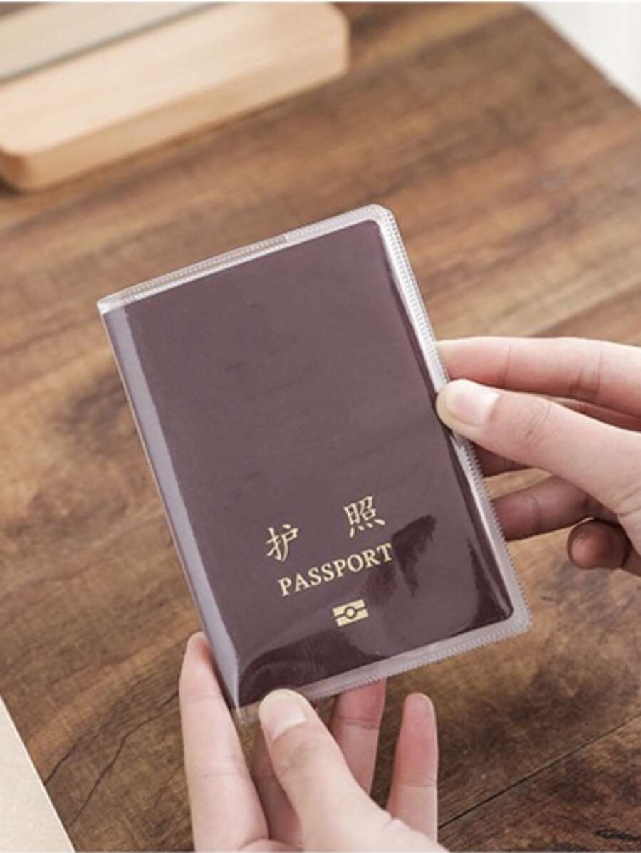 旅行多功能透明防水护照身份证夹假期配件旅行必需品海滩旅行收纳包暑假返校旅行用品旅行收纳包旅行用品旅行钱包护照夹护照钱包海滩度假包夏季圣诞假期 - 無色 - 查看 1