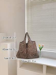 Túi tote thời trang di động có thể gập lại cổ điển dành cho nữ, Túi mua sắm sức chứa lớn, có thể tái sử dụng, hoàn hảo cho cửa hàng tạp hóa - Nhiều màu - Xem 7
