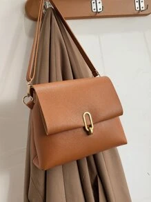 Túi Crossbody Nữ màu trơn Có thể điều chỉnh được Thanh lịch - màu nâu - Xem 1