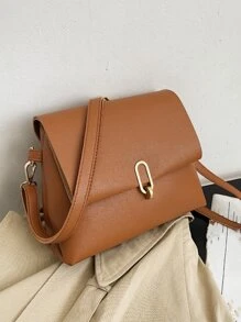 Túi Crossbody Nữ màu trơn Có thể điều chỉnh được Thanh lịch - màu nâu - Xem 2