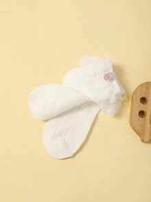1 Bé Gái Tập Đi Đôi Ren Hoa & Dâu Tây Trang Trí Thời Trang Thủy Thủ Đoàn Tất Cho Cuộc Sống Hàng Ngày - trắng - Xem 4