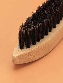 軟毛刷木柄刷男士剃須刷清潔刷清潔刷梳理鬍鬚刷清潔刷掃描