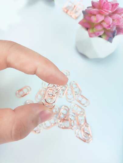 50ชิ้น คลิปหนีบกระดาษแข็ง, คลิปหนีบกระดาษขนาดเล็ก Minimalist Iron สำหรับสำนักงาน, กลับไปโรงเรียน