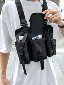 Hip-Hop Streetwear Men Chest Rig Bags Fashion Vest Bag Travel Chest Pack Men Bag Vest Bag For Student Travel Vacation School Valentines College Bag For Men Laptop Winter Large Capacity Multi-Functional Outdoor Chest Bag For Men Side Bags For Men Hip Bag Black Bag Travel Essentials Holiday Essentials Fanny Pack Summer The Sporty Life Bag Pack Belt Bag Waist Bag Spring School Supplies
