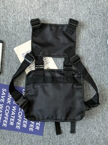 Hip-Hop Streetwear Men Chest Rig Bags Fashion Vest Bag Travel Chest Pack Men Bag Vest Bag For Student Travel Vacation School Valentines College Bag For Men Laptop Winter Large Capacity Multi-Functional Outdoor Chest Bag For Men Side Bags For Men Hip Bag Black Bag Travel Essentials Holiday Essentials Fanny Pack Summer The Sporty Life Bag Pack Belt Bag Waist Bag Spring School Supplies