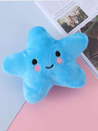 PETSIN 1pc Cartoon Star Design Pet Plush Toy For Dogs - Plush Toy For Dogs; Great For Year-Round Indoor Games, Chewing, Interactive Fetch, Training Rewards, And Stress Relief.