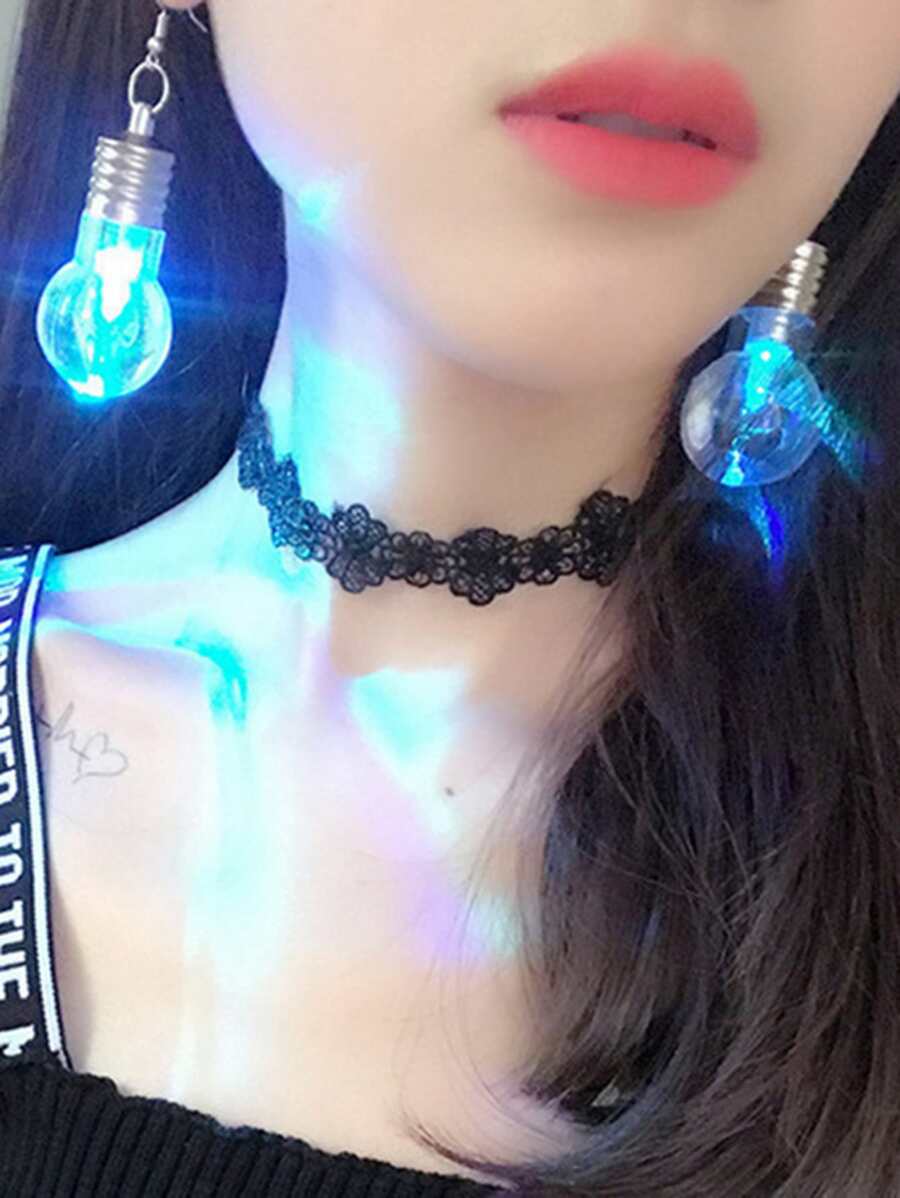 閃電燈泡裝飾耳環 - 彩色 - 查看 1