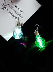 閃電燈泡裝飾耳環 - 彩色 - 查看 2
