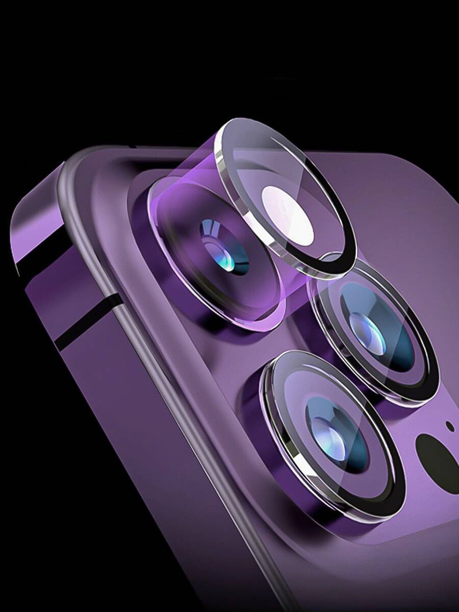 3pcs Tempered Lens Protector Compatible With iPhone15/15Plus/15Pro/15Promax - Clear - View 1