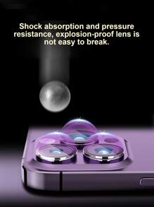 3pcs Tempered Lens Protector Compatible With iPhone15/15Plus/15Pro/15Promax - Clear - View 3