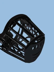 Rọ mõm chó bằng nhựa chống cắn, chống sủa, chống rối loạn ăn uống, thích hợp cho chó cỡ vừa - màu đen - Xem 3