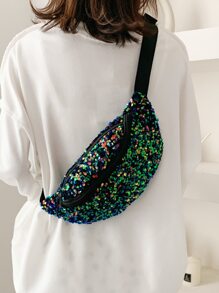 Cangurera con lentejuelas miedoso - Verde - Ver 1