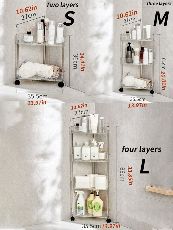1pc Clear Bathroom Storage Rack SHEIN USA