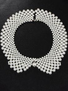 1入組女士人造珍珠裝飾奢華風格項圈