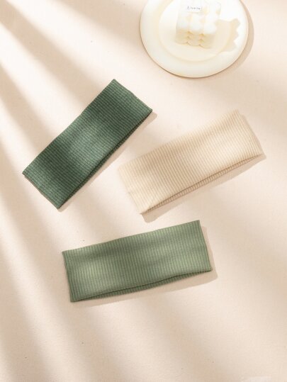 3 قطع شريط شعر صلب لاستخدام يومي لتسريحات شعر البنات اليومية والرياضة، عمامة، شريط امتصاص العرق، اكسسوارات شعر للنساء للاستخدام في العطلات والملابس الأنيقة