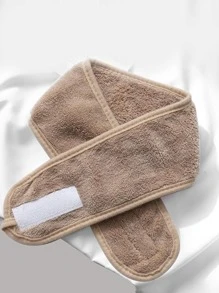 1pc Plain Bath Headband - Khaki - View 1