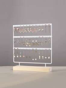 1 件铁质首饰收纳架，可拆卸桌面耳环展示架，适合家庭使用，情人节返校礼物