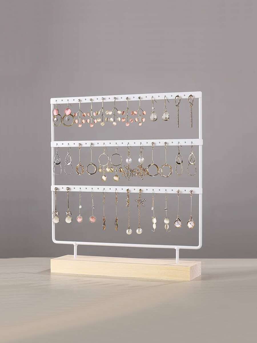 1 件铁质首饰收纳架，可拆卸桌面耳环展示架，适合家庭使用，情人节返校礼物