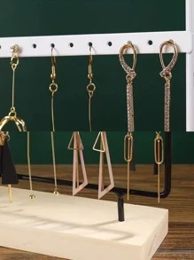 1 件铁质首饰收纳架，可拆卸桌面耳环展示架，适合家庭使用，情人节返校礼物