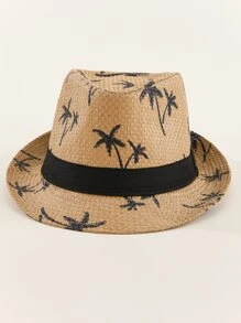 1 Mũ Boho Nam In Hình Cây Dừa Cho Kỳ Nghỉ - Màu Khaki - Xem 4