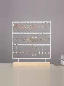 1 件铁质首饰收纳架，可拆卸桌面耳环展示架，适合家庭使用，情人节返校礼物