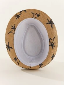 1 Mũ Boho Nam In Hình Cây Dừa Cho Kỳ Nghỉ - Màu Khaki - Xem 5