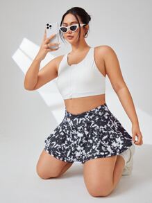 大碼紮染圖案寬腰帶腰運動裙褲帶手機袋