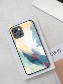 Vỏ điện thoại kính hoa văn trừu tượng - Nhiều màu - Xem 2