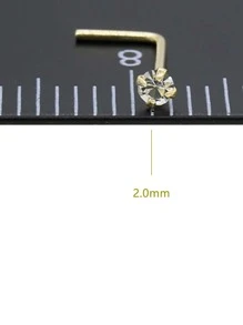 12 cái/bộ Đính Đá Cubic Zirconia Trang Trí Khuôn Mặt Bạc - Vàng - Xem 4