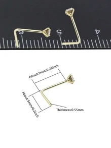 12 cái/bộ Đính Đá Cubic Zirconia Trang Trí Khuôn Mặt Bạc - Vàng - Xem 5
