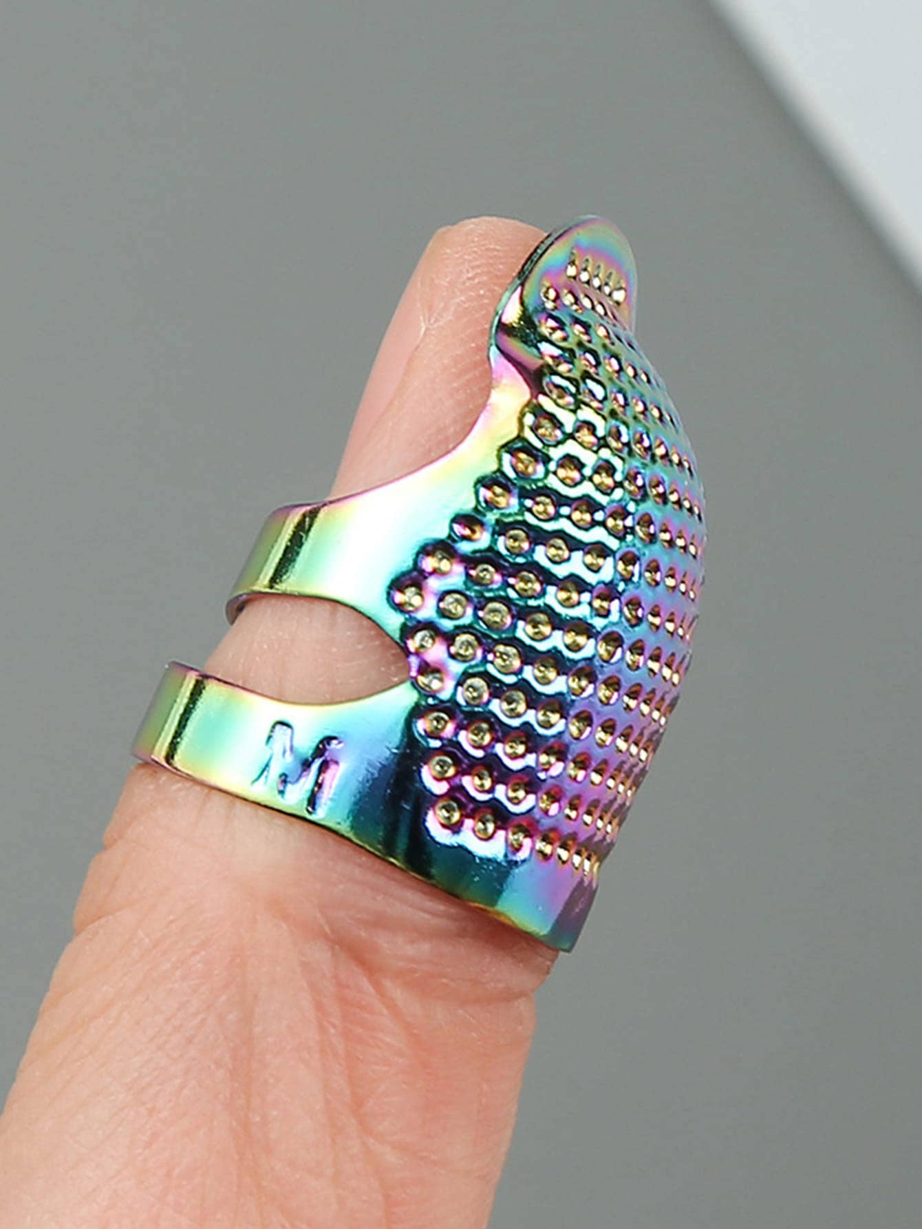 1pc Copper Alloy Sewing Thimble, Minimalist Sewing Thimble For Home - Multicolor - View 1