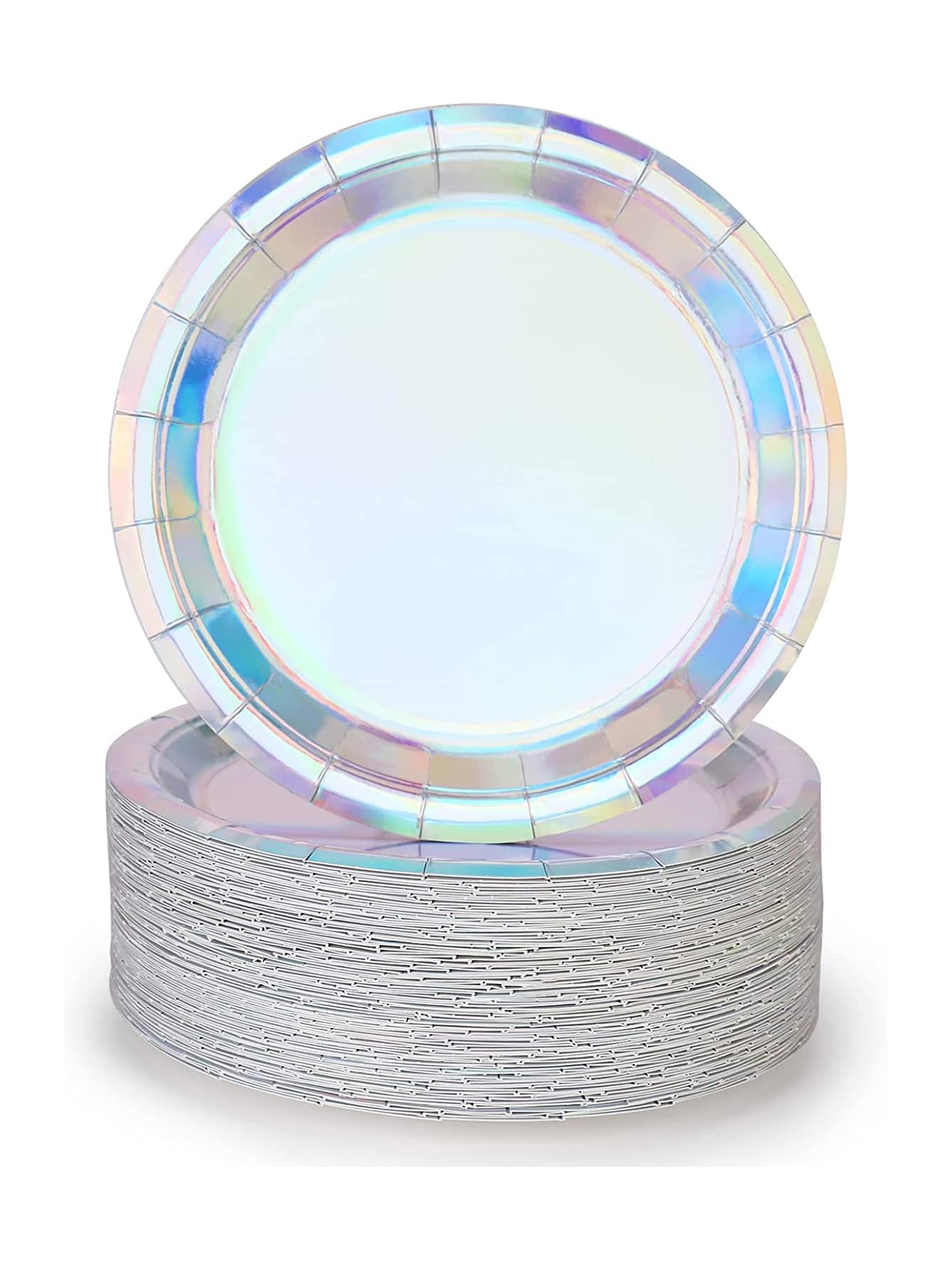 30个/套一次性纸盘，派对用全息一次性圆形纸盘