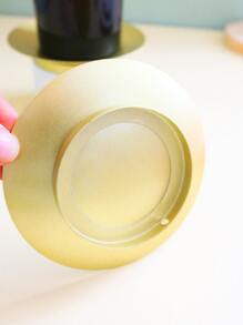 2pcs/set 	Iron Candle Holder, Modern Golden Candle Stand For Home - Gold - View 4