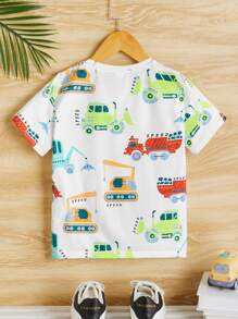SHEIN Toddler Boys Cartoon Graphic Tee - Multicolor - View 2