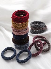 20pcs Solid Hair Ties For Daily Use For Women Hairstyles Casual,Woman Head Accessories, Woman Hair Accessories Ponytail Holders Hair Elastics Hair Rubber Bands Scrunchies Hair Rope Elastic Hair Tie, Hair Bobbles ,Gym Sport Outfit Gym Beauty Makeup Woman Accessories Elastic Band - Multicolor - View 2