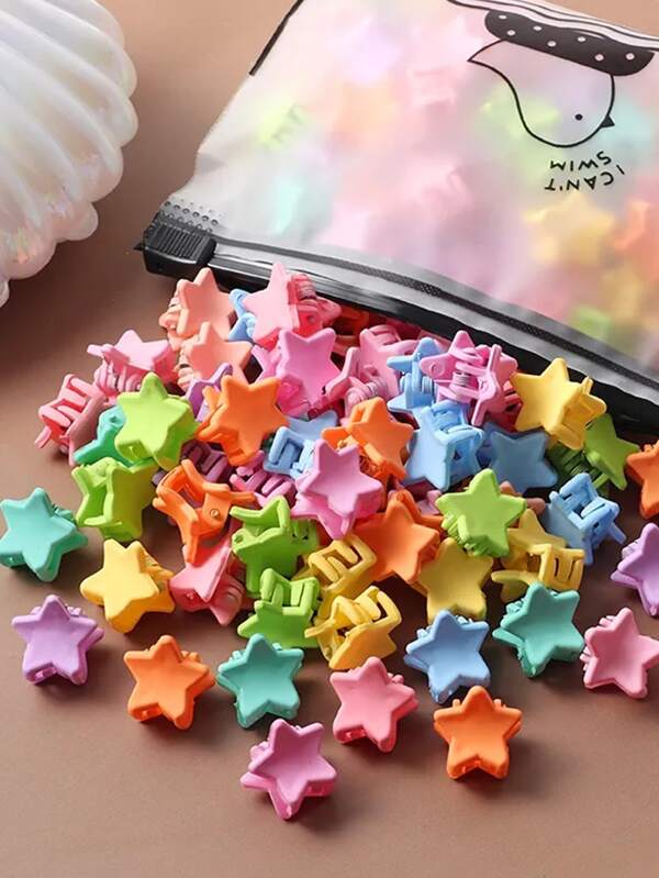 20pcs Star Shaped Hair Clips Cute,Dopamine Hair Claws Claw Clips Hair Jaw Clip Hair Clamps Hair Clutch Hair Catcher Clip, School Hair Accessories Fall Winter For Vacation Outfits Woman