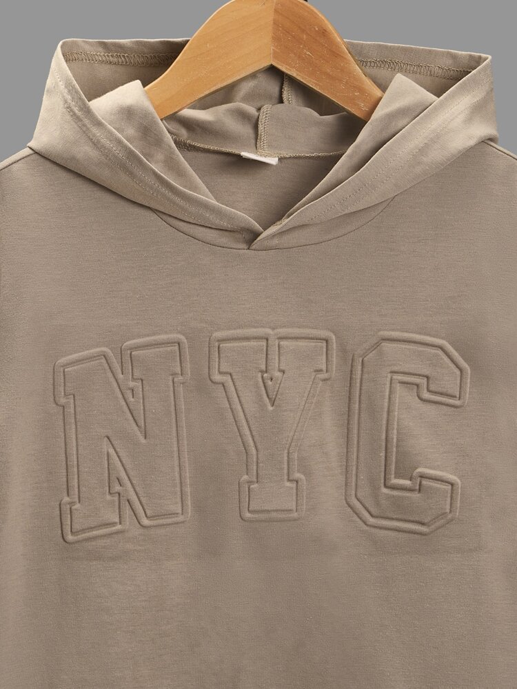 Tween Boy Letter Graphic Hooded Tee