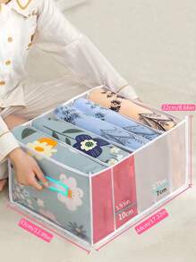 1pc 5-Grid Sheet Storage Box, Minimalist Fabric Quilt Cover Storage Box For Home Decorations Decor Festival Decor Room Decor Home Decor Decor Bedroom Decor