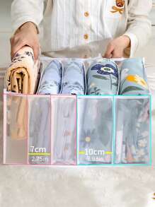 1pc 5-Grid Sheet Storage Box, Minimalist Fabric Quilt Cover Storage Box For Home Decorations Decor Festival Decor Room Decor Home Decor Decor Bedroom Decor