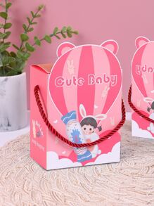 10入組/套紙質禮品包裝盒卡通圖形派對禮品盒