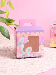 10pcs Paper Gift Wrapping Box, Modern Mermaid Pattern Gift Box For Home - Multicolor - View 2