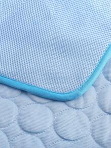 1pc Solid Color Pet Cooling Mat For Cat And Dog For Sleeping - Blue - View 4