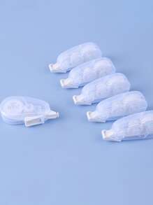 6 piezas Cinta de corrección de blanqueamiento transparente mini simple portátil para oficina - transparente - Ver 2