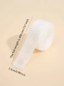 1卷自粘褲在褲邊上貼鐵縮短牛仔褲服裝和牛仔褲服裝DIY縫紉面料 - 白色 - 查看 2