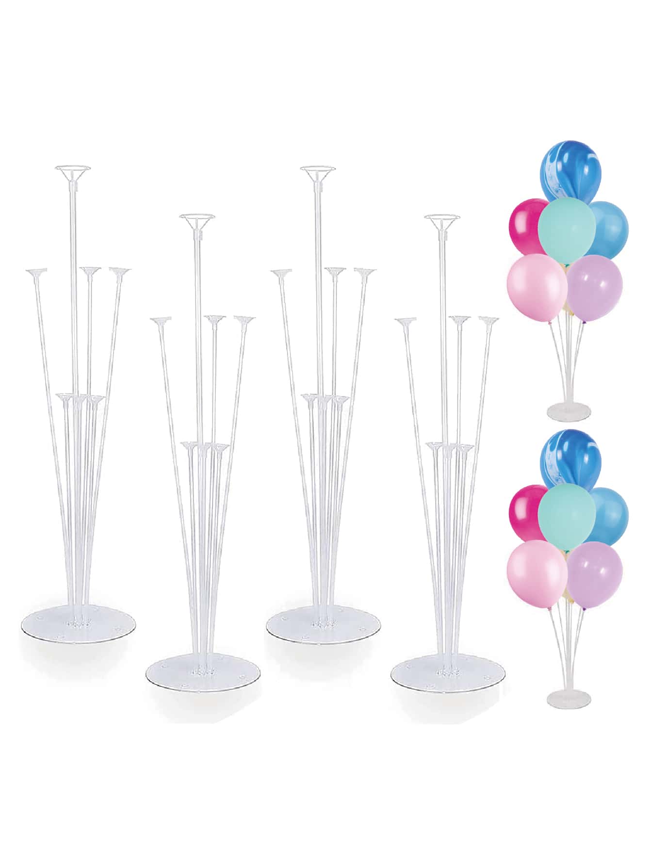 1set Balloon Stand Kit, Balloon Base, Reusable Clear Balloon Center