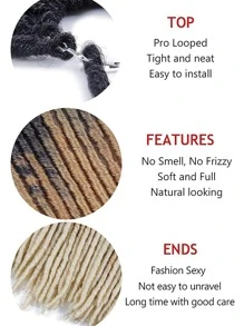 中等編織合成纖維接髮 - 彩色 - 查看 3