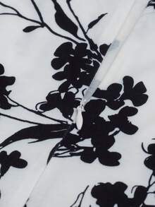 印花A字連衣裙 - 白色 - 查看 5