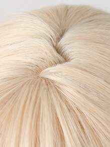 短小波浪人造假髮帶劉海 - 金色 - 查看 6